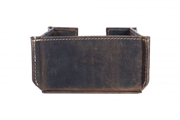 Alpenleder Stiftschlaufe – Büffelleder, Braun, 100 × 50 mm