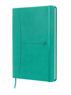 Oxford Notizbuch – A5 – punktiert – 80 Blatt – Hardcover, Gummiband, Lesezeichenband – türkis, EU Ecolabel
