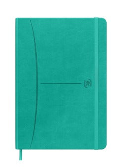 Oxford Notizbuch – A5 – punktiert – 80 Blatt – Hardcover, Gummiband, Lesezeichenband – türkis, EU Ecolabel