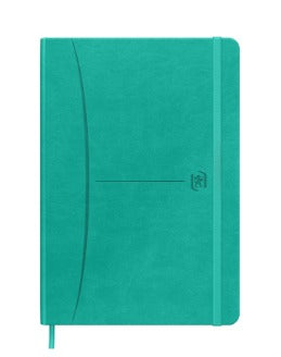 Oxford Notizbuch – A5 – punktiert – 104 Blatt – 90 g/m² – Hardcover, Gummiband, Einstecktasche, türkis