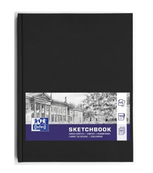 Oxford Malbuch – A4 – 100 g/m² – Hardcover – 192 Seiten – Schwarz