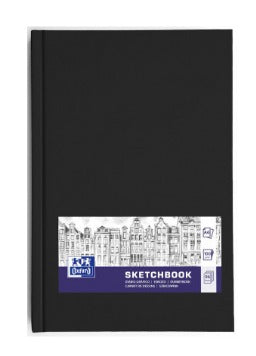 Oxford Skizzenbuch – A6 – 100 g/m² – Hardcover – Schwarz