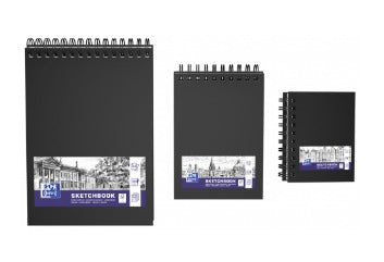 Oxford Spiral-Skizzenbuch – A6 – 100 g/m² – Hardcover – Schwarz