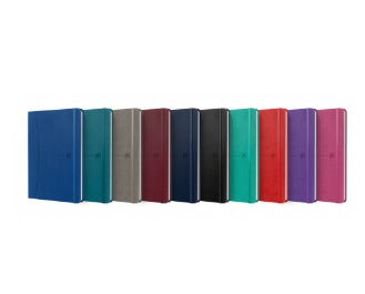 Oxford Notizbuch – A5 – 80 Blatt – Hardcover, Gummiband, Lesezeichenband, assortiert, EU Ecolabel, 10 Stück