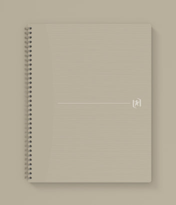 Oxford Origins Spiralheft – A4+ – liniert – 70 Blatt – 90 g/m² – Doppelspirale – Sand – EU Ecolabel