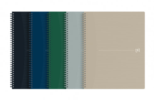 Oxford Spiralbuch – A4+ – 70 Blatt – Doppelspirale, perforiert, SCRIBZEE-kompatibel, stabiler Deckel, schwarz