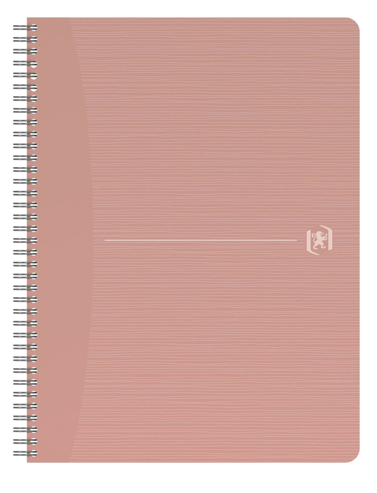 Oxford Spiralheft – A4 – 90 Blatt – 90 g/m² – Doppelspirale, SCRIBZEE-kompatibel, abgerundete Ecken, Rosa
