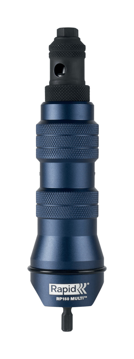 Rapid RP150 Multi Blindniet-Adapter – Metall – für Blindniete 3,2–4,8 mm, inkl. Montageschlüssel
