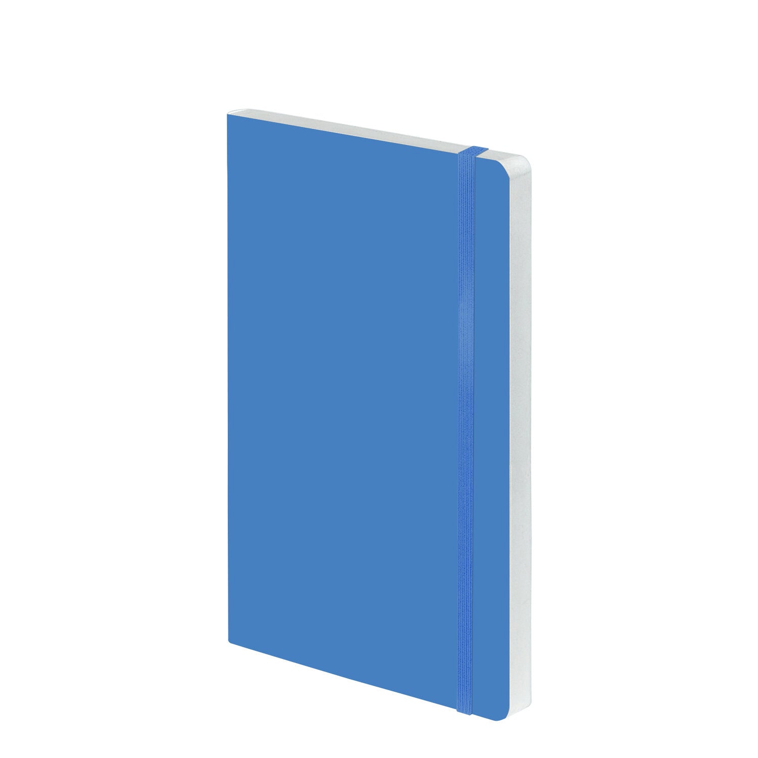 nuuna Notizbuch – A5 – punktiert – 176 Seiten – 120 g/m² – Softcover, Gummiband, nummerierte Seiten – blau