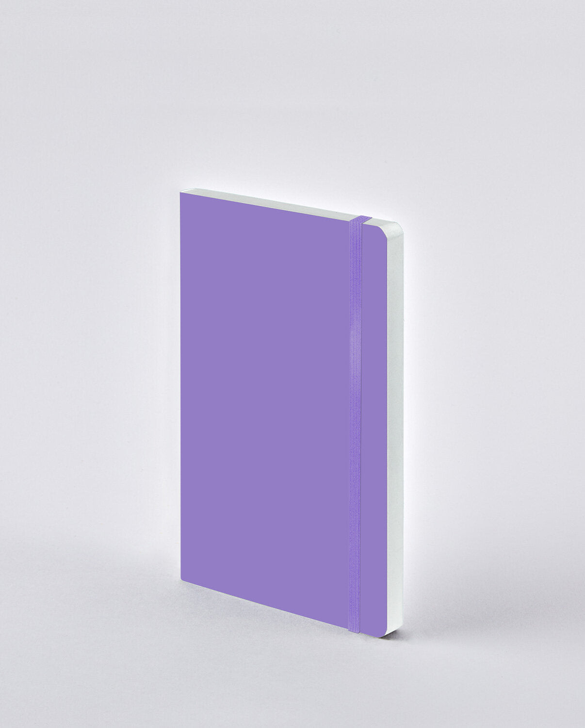 nuuna Notizbuch – A5 – punktiert – 176 Seiten – 120 g/m² – Softcover, Gummiband, recyceltes Leder, violett