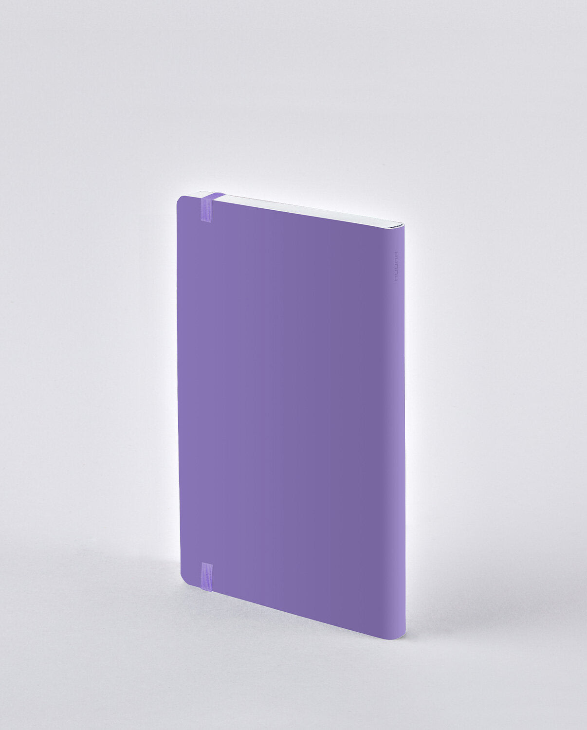 nuuna Notizbuch – A5 – punktiert – 176 Seiten – 120 g/m² – Softcover, Gummiband, recyceltes Leder, violett