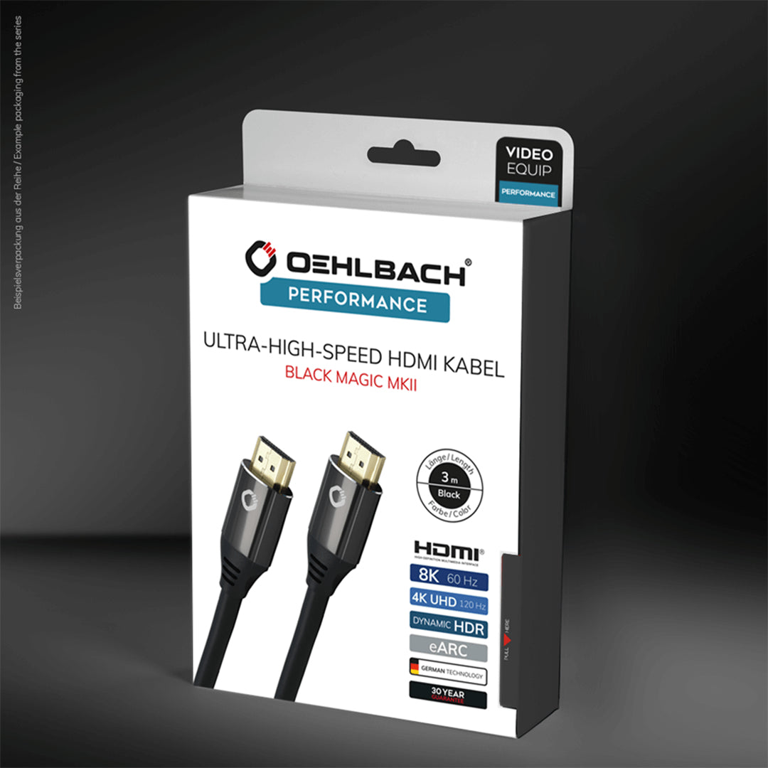OEHLBACH HDMI Kabel HDMI 2.1 8K 60 Hz – 0,75 m – HDR, ARC