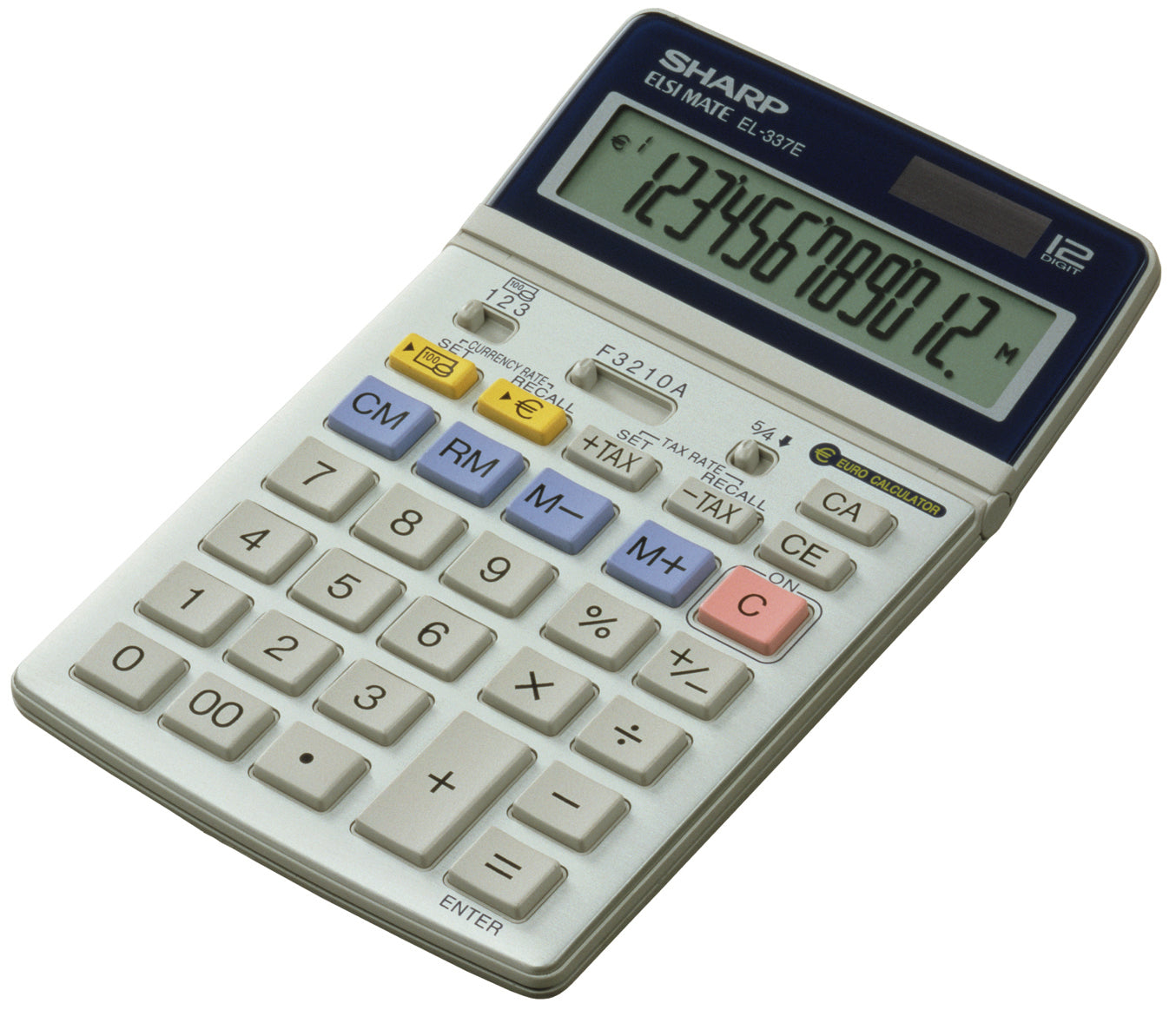 Sharp Tischrechner EL-337C – 12-stellig – Batteriebetrieben