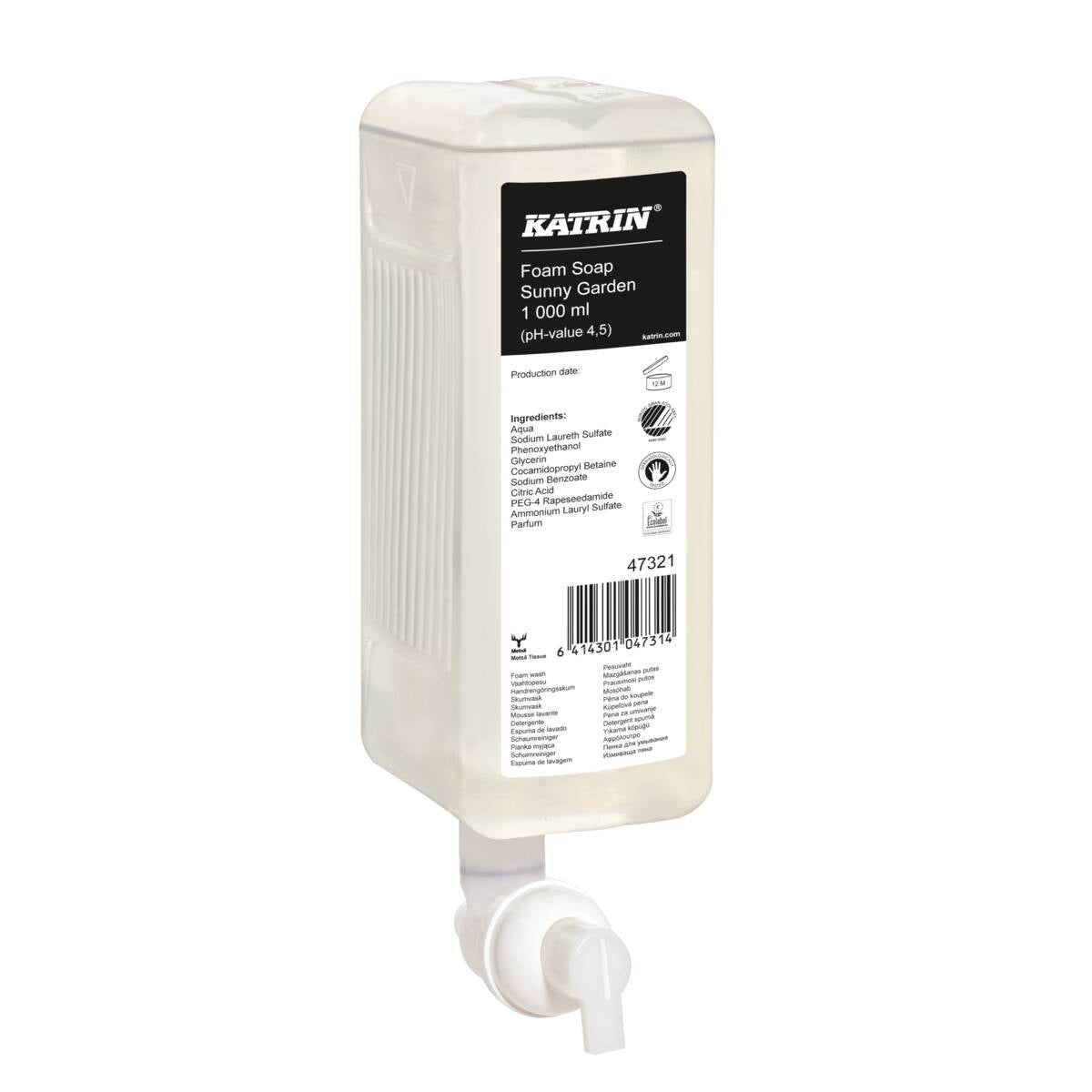 Katrin Schaumseife Nachfüllung – 1'000 ml – Sunny Garden – für Inclusive Seifenspender