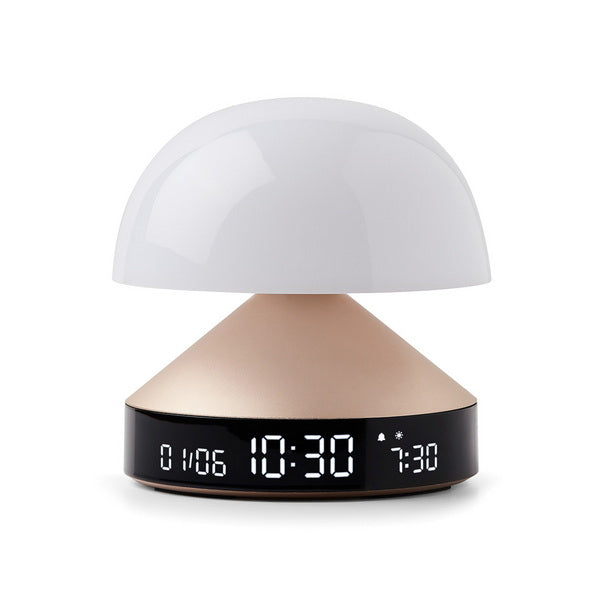 LEXON Lichtwecker Mina Sunrise LR153MD – digital – gold, Wecktöne, Schlummerfunktion