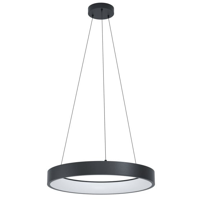 EGLO Deckenleuchte Marghera-Z – Ø 60 × 110 cm, 3120 lm, 26 W, 2700–6500 K, dimmbar, schwarz/weiss