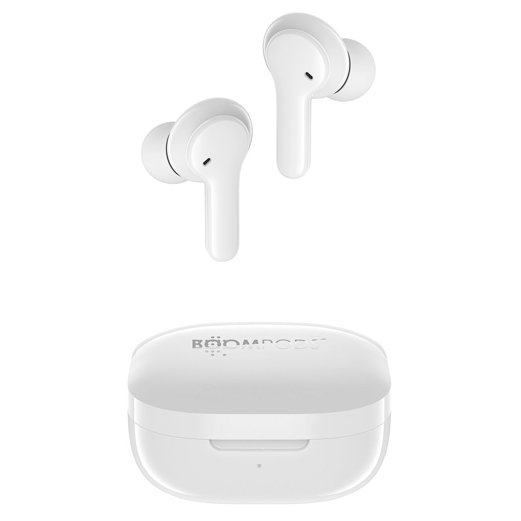 Boompods Bassline Compact TWS In-Ear – mit Ladecase, Weiss, BT 5.0
