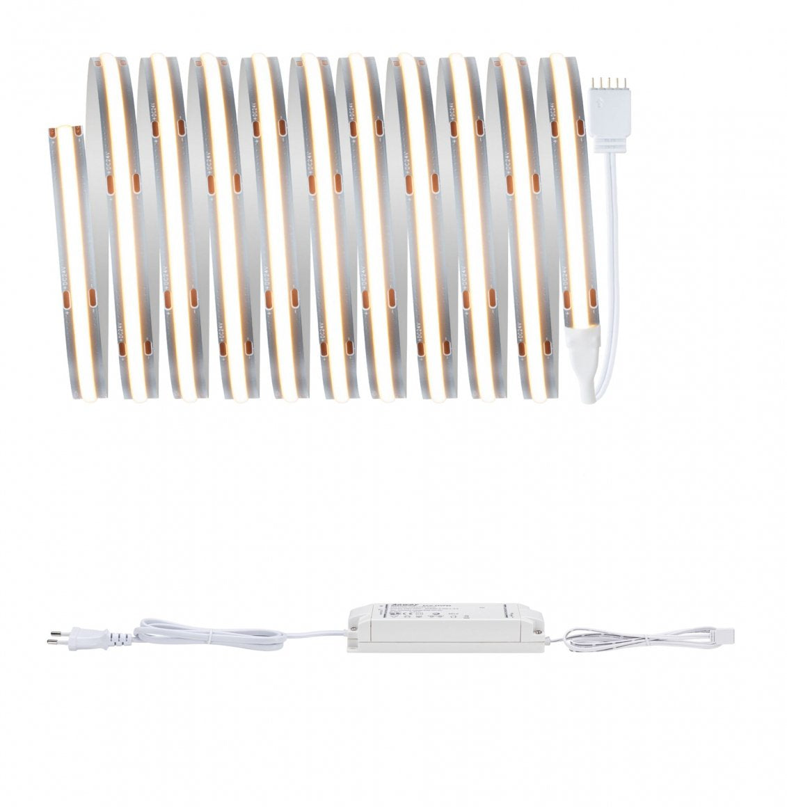 Paulmann LED-Strip MaxLED 1000 BasisSet – 3 m, 3240 lm, 36 W, 2700 K, dimmbar, silber, inkl. Netzteil