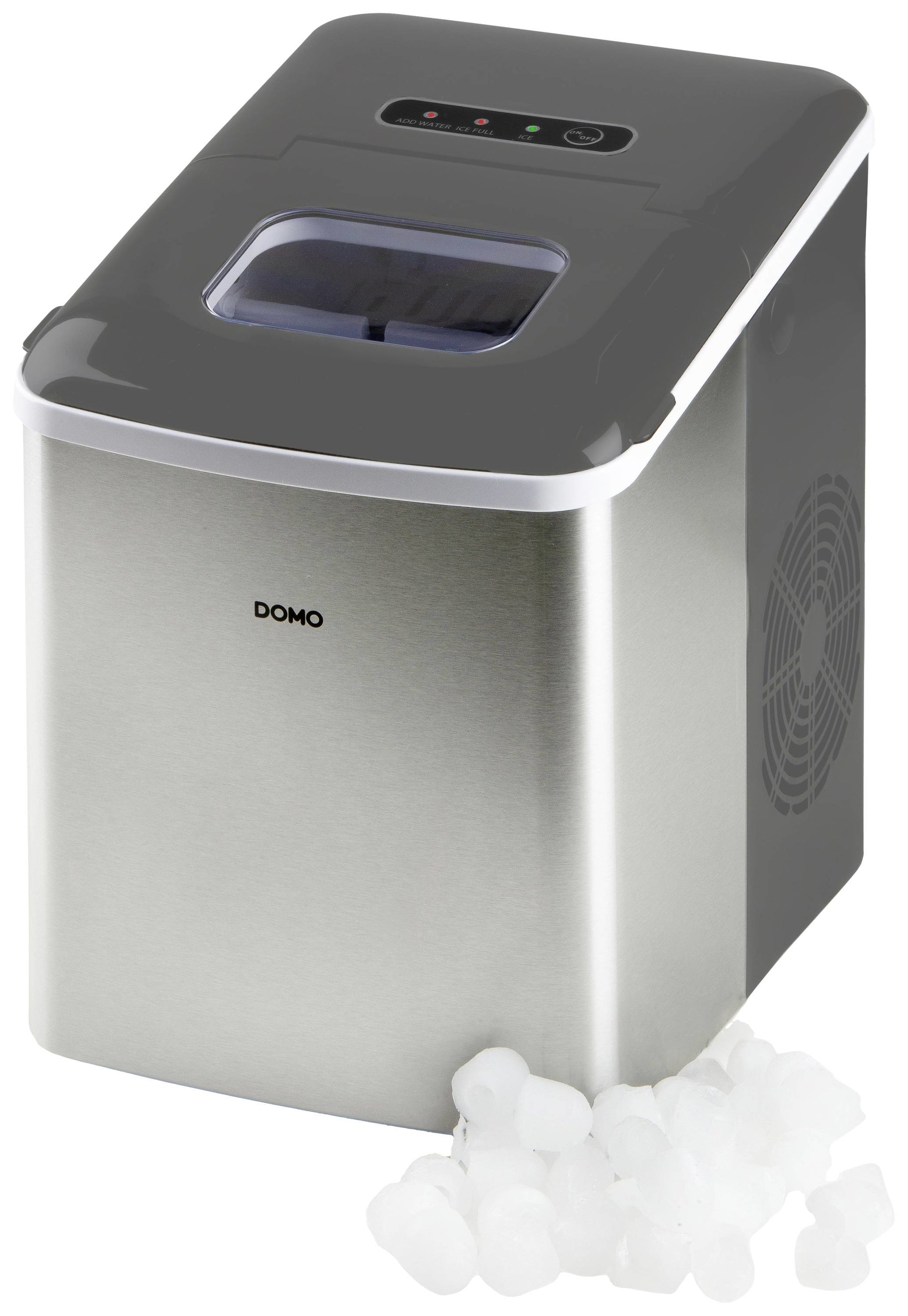Domo Eiswürfelmaschine DO9253IB – 12 kg/24 h, 1,8 l – silber/edelstahl