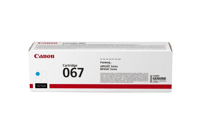 Canon Toner 067C – Cyan, 1250 Seiten – für LBP631Cw/LBP633Cdw/i-SENSYS MF651Cw usw.