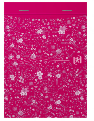 Oxford Notizblock A6, liniert, 6 mm, Klammerheftung, 80 Blatt, perforiert, 90 g/m² – mehrfarbig