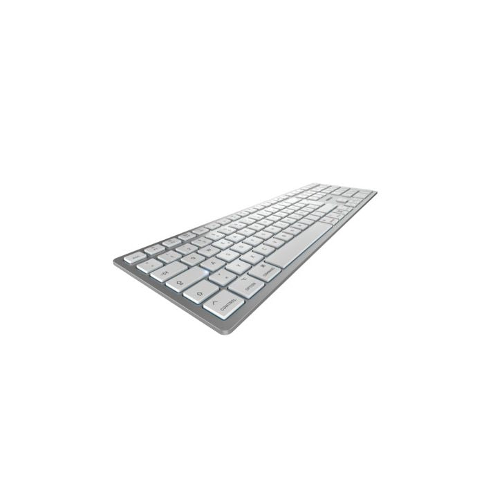 CHERRY KW 9100 Slim – Tastatur, kabellos, US-Layout (EN), Silber – für macOS