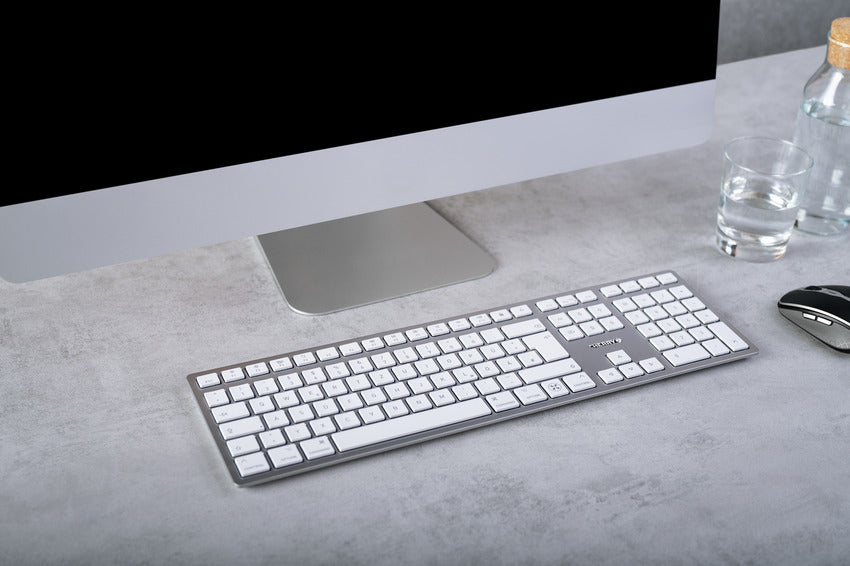 CHERRY KW 9100 Slim für Mac – Tastatur, kabelgebunden & kabellos (USB, Bluetooth), DE-Layout (DE) – für macOS