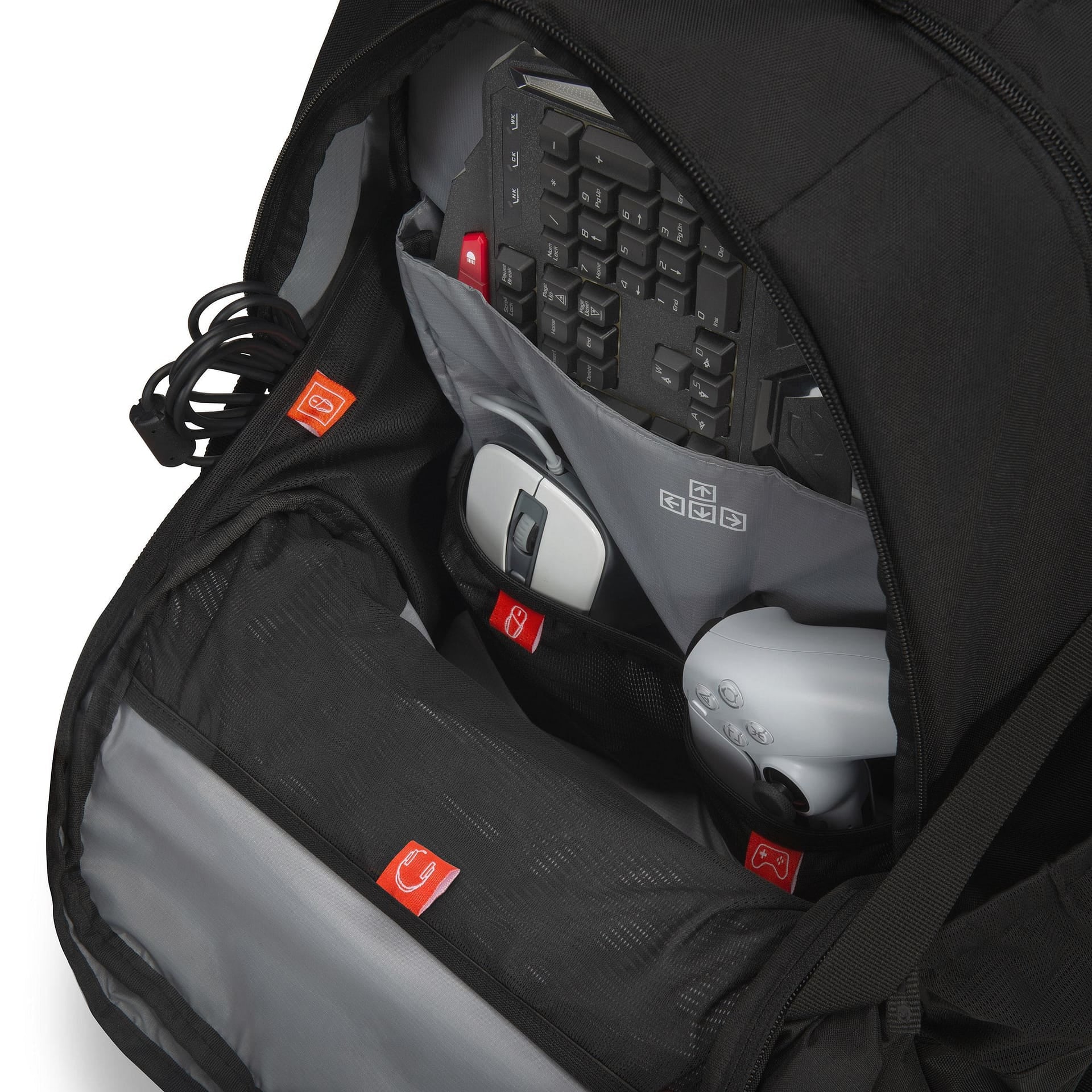 CATURIX DICOTA Notebook-Rucksack CATURIX FORZA eco – mit Regenabdeckung, Polyester – schwarz, 210 × 490 × 350 mm