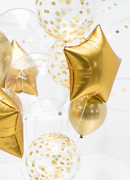 PartyDeco Folienballon – Transparent – Ø 40 cm – Folie – 1 Stk – befüllbar