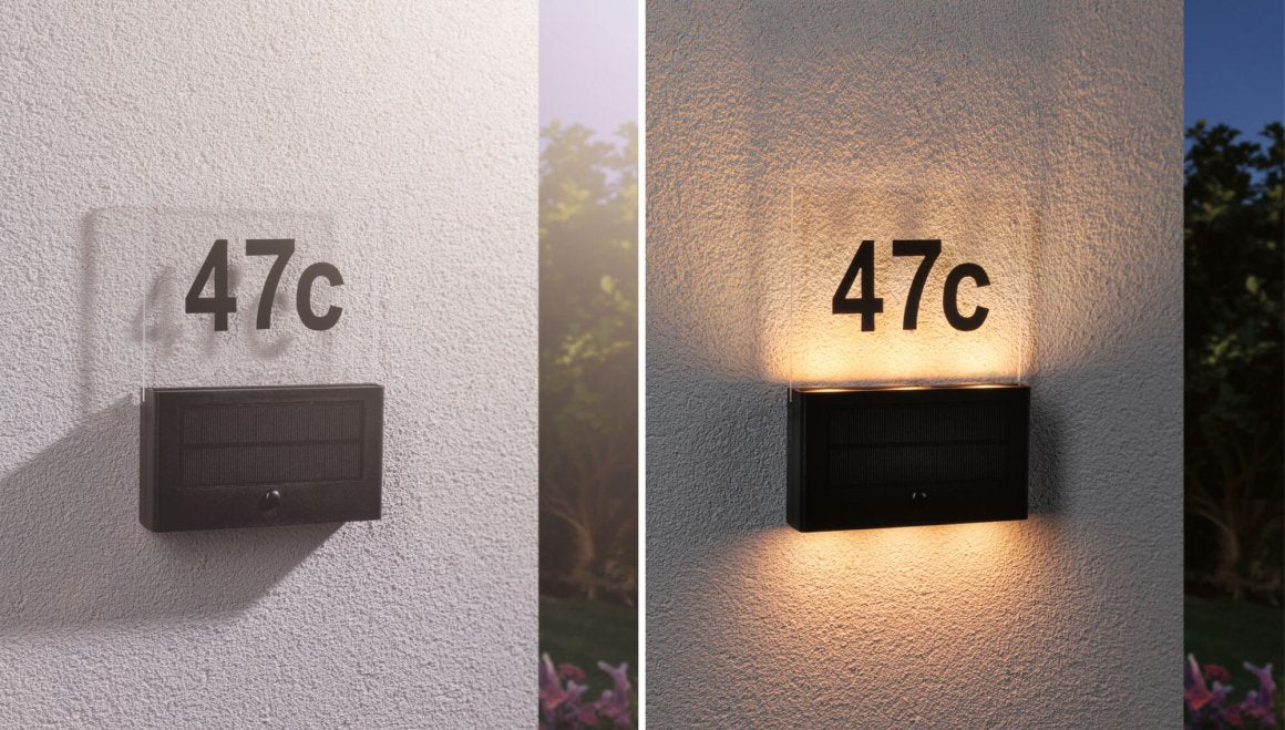 Paulmann Aussenwandleuchte – 18 lm, 1 W – Warmweiss, 2200 K – IP44 – Solarbetrieb – Anthrazit, Kunststoff