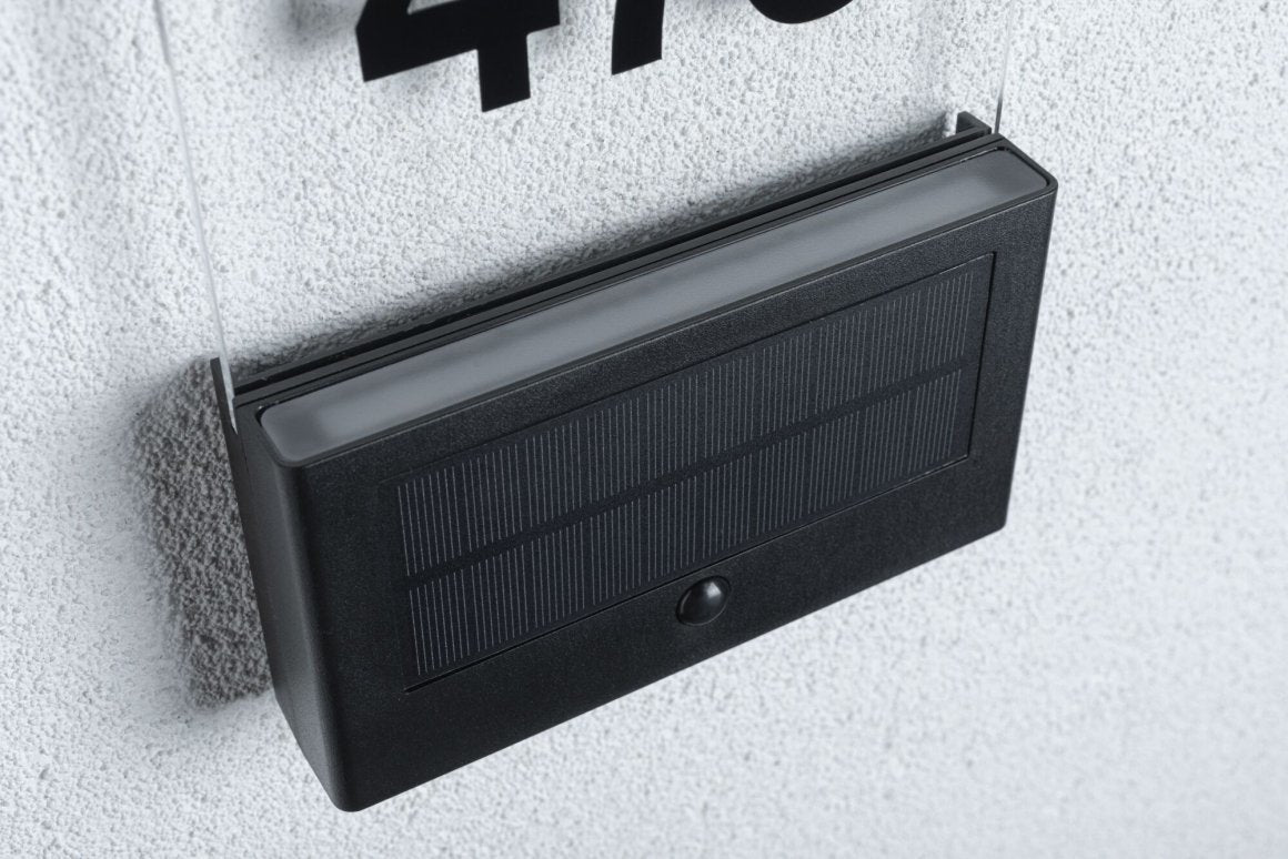 Paulmann Aussenwandleuchte – 18 lm, 1 W – Warmweiss, 2200 K – IP44 – Solarbetrieb – Anthrazit, Kunststoff