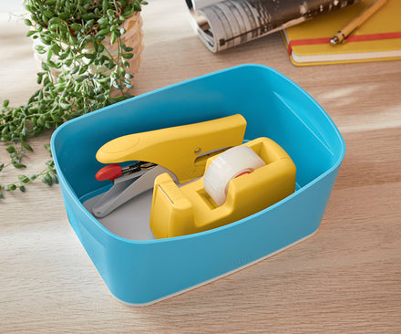 Leitz My Box Cosy Aufbewahrungsbox – für A5, stapelbar, blau, Polystyrol (PS), B 246 × H 160 × T 98 mm