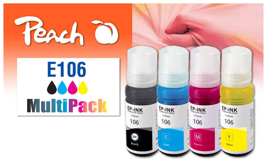 Peach Tintenpatronen-Multipack, 4er-Set (Kompatibel) – für Epson EcoTank ET-7700/7750, L 7100 …