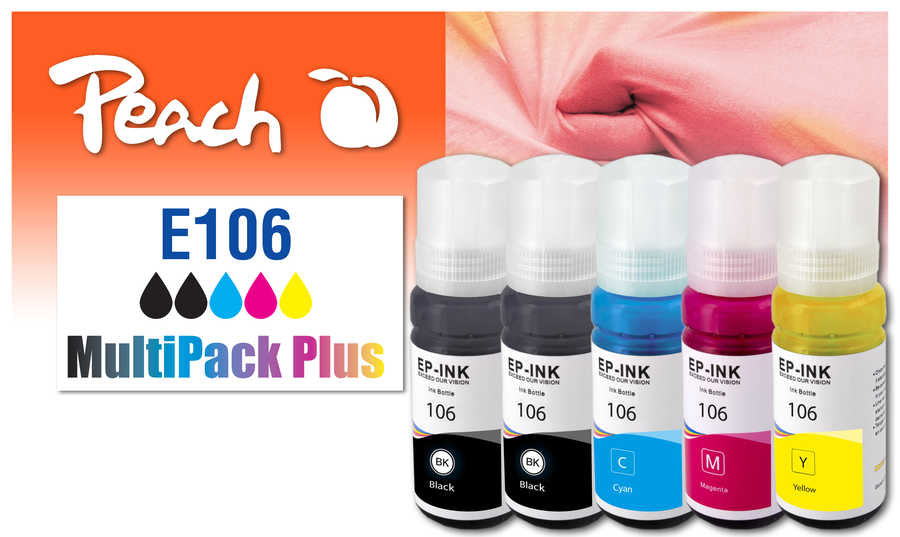 Peach Tintenpatronen-Multipack, Schwarz/Cyan/Magenta/Gelb (Kompatibel) – für Epson ET-7700/ET-7750…