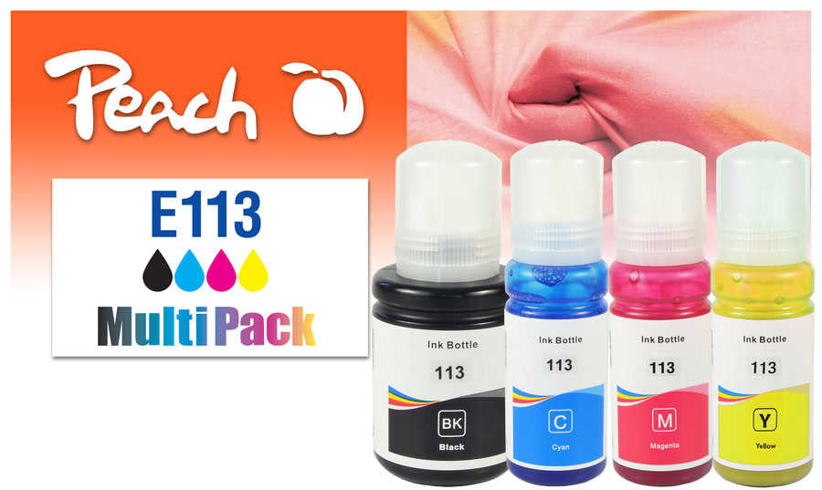 Peach Tintenpatronen-Multipack CMYK, 4er-Pack, kompatibel – für Epson EcoTank ET-5100, ET-5150, ET-5160 und andere