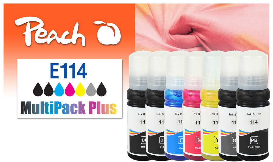 Peach Epson CISS 114 M+ – Schwarz, Cyan, Grau, Magenta, Gelb, T07A1/B1-5