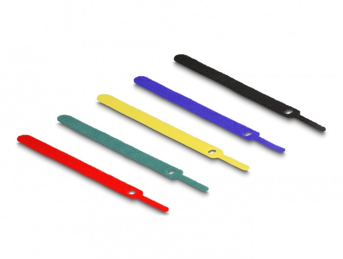 DeLOCK Klettkabelbinder, 12×150 mm, 10er-Pack, mehrfarbig