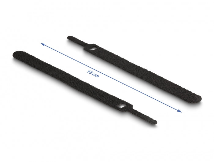 DeLOCK Klettkabelbinder, 12×150 mm, 10er-Pack, mehrfarbig