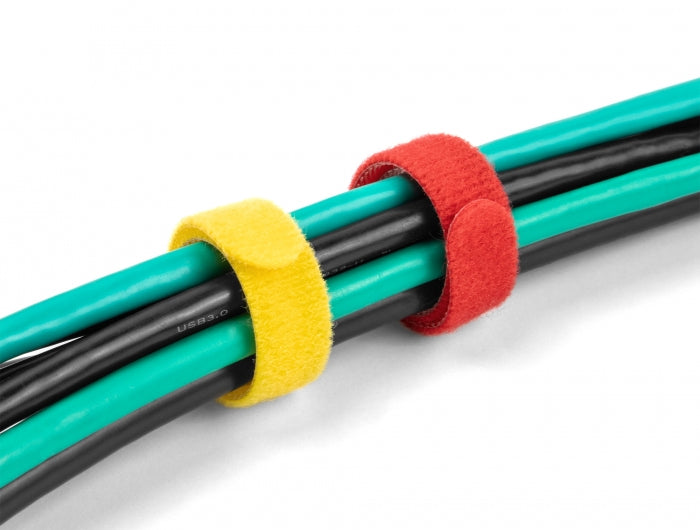 DeLOCK Klettkabelbinder, 12×150 mm, 10er-Pack, mehrfarbig