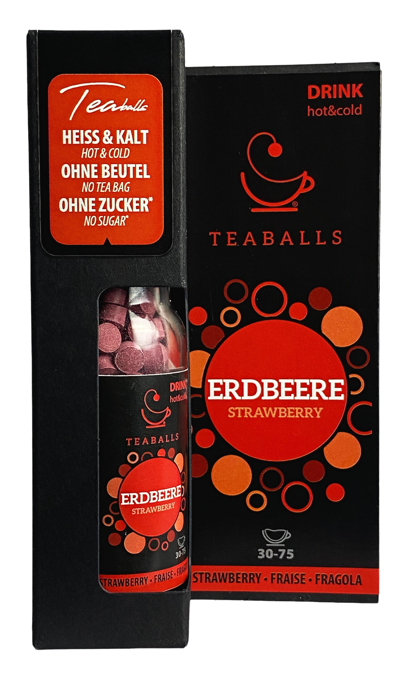 Teaballs Früchtetee Erdbeere – Instant-Teaballs 150 Stück