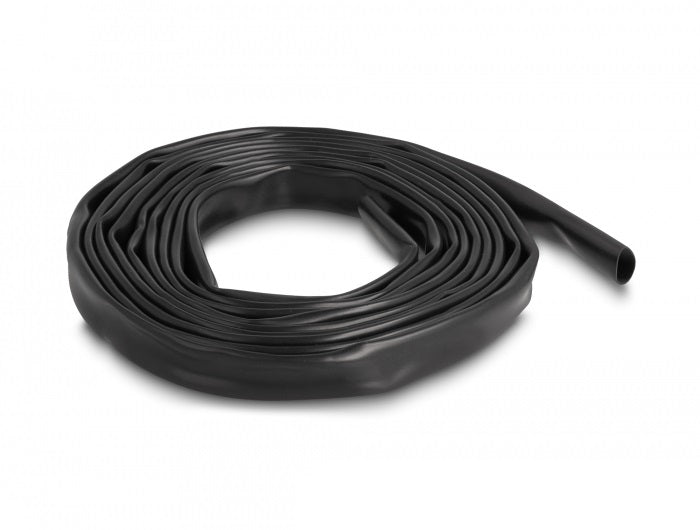 DeLOCK Kabelschlauch, Ø 10 mm × 3 m, elastisch, VW-1 – schwarz