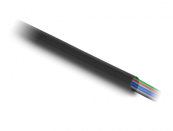 DeLOCK Kabelschlauch, Ø 10 mm × 3 m, elastisch, VW-1 – schwarz