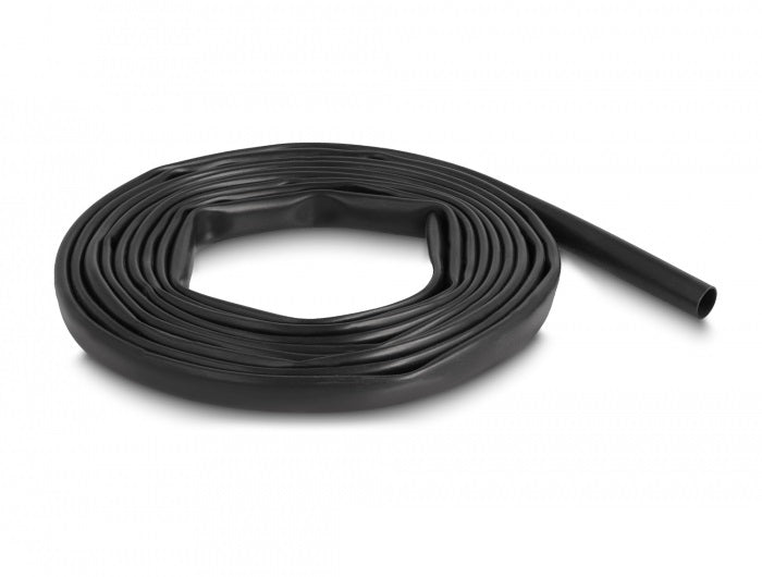 DeLOCK Kabelschlauch Ø 8 mm × 3 m, PVC, elastisch, VW-1 – schwarz