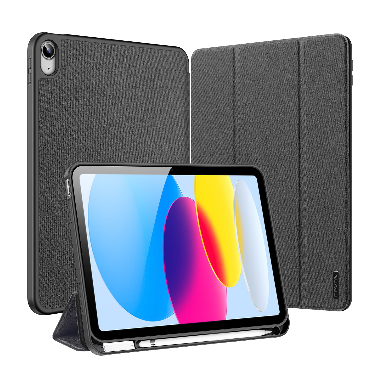 Nevox Tablet-Hülle für iPad 10,9" (10. Gen.) – Schwarz