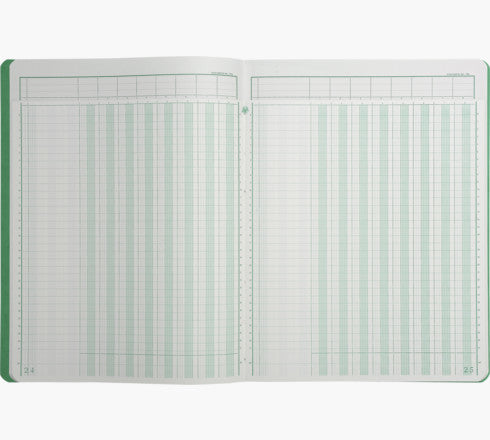 Exacompta Spaltenbuch – 320 × 250 mm – 40 Blatt – 110 g/m² – 31 Zeilen, mit Kopfleiste – 5 Stück