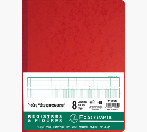 Exacompta Spaltenbuch – 320 × 250 mm – 40 Blatt – 110 g/m² – 31 Zeilen, mit Kopfleiste – 5 Stück