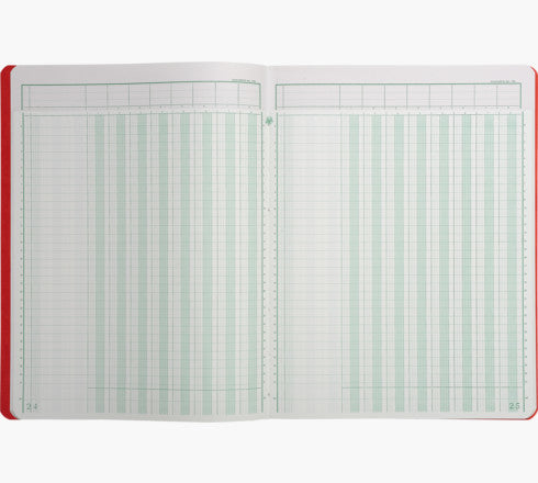 Exacompta Spaltenbuch – 320 × 250 mm – 40 Blatt – 110 g/m² – 31 Zeilen, mit Kopfleiste – 5 Stück
