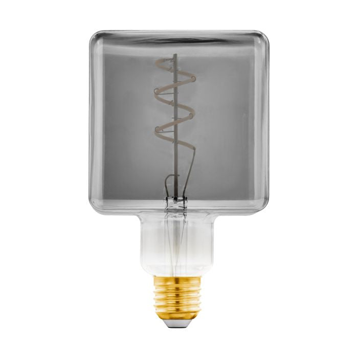 EGLO Leuchtmittel E27 Spezialform – Warmweiss 1700 K, 50 lm, 4 W, dimmbar – 1 Stk. – Schwarz/Glas