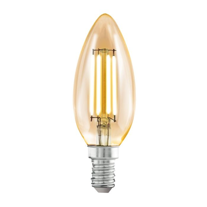 EGLO Leuchtmittel E14 Kerze – 270 lm, 4 W, Warmweiss 2200 K – IP20 – 1 Stk. – Glas