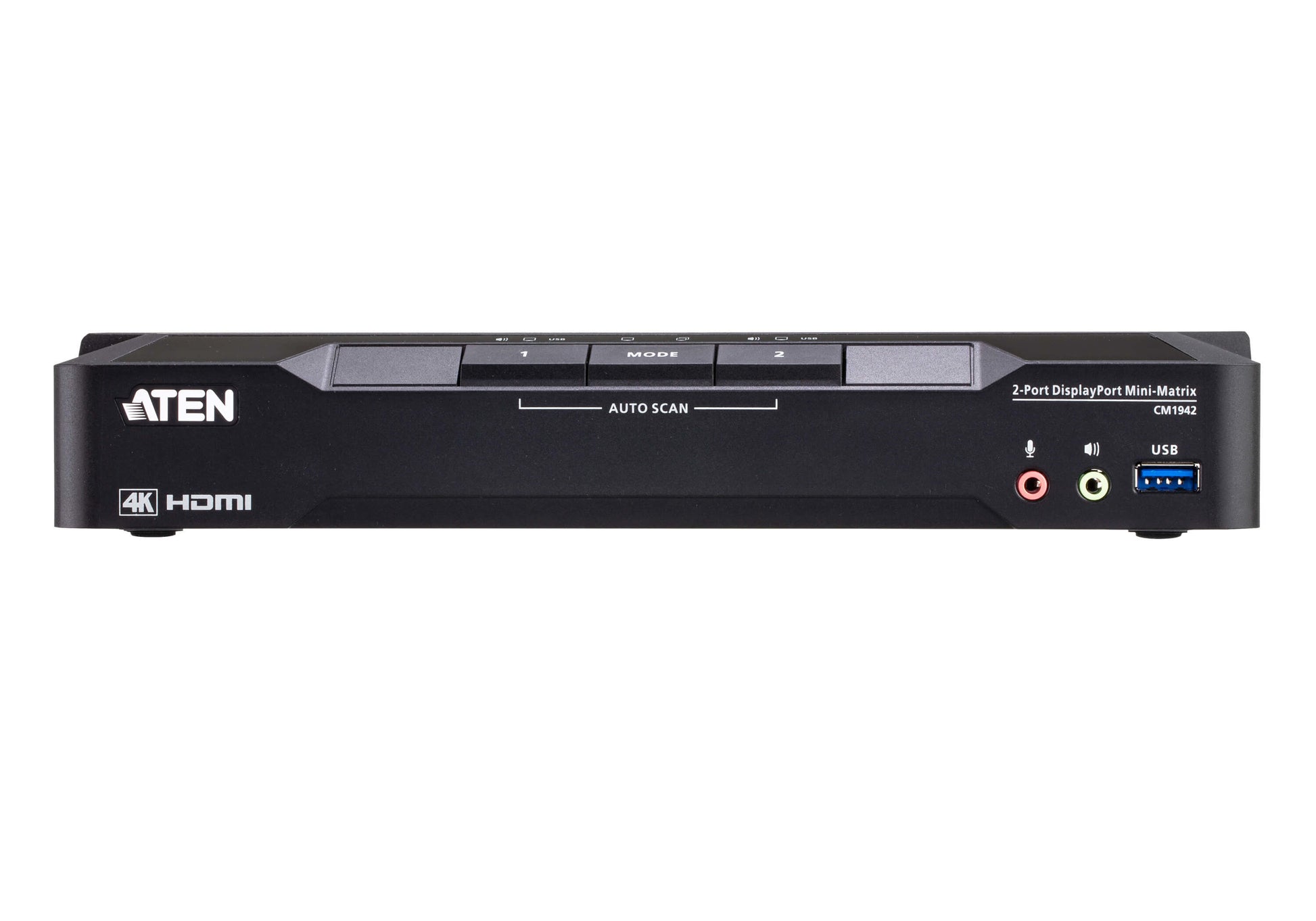 ATEN CM1942 – KVM-Switch 2×1, DisplayPort/HDMI/USB 3.2 Gen 1, 4K (4096 × 2160), 5 Gbit/s, HDCP